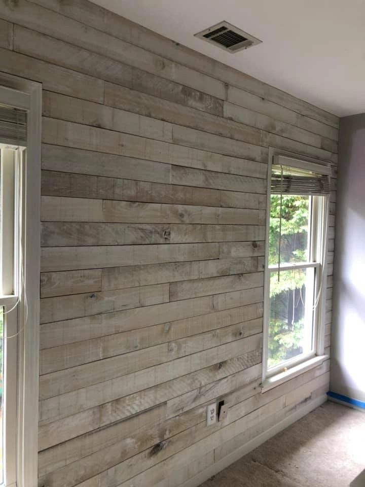 Shiplap accent wall